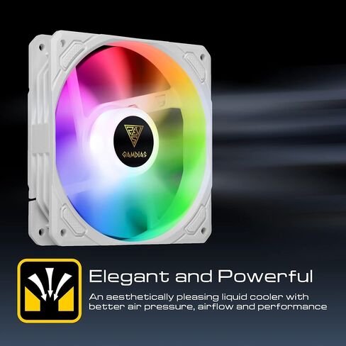 مبرد سائل GAMDIAS AURA GLV2 240 مم AIO CPU، تصميم كابل مخفي، مضخة قابلة للدوران بالكامل، مروحة PWM عالية الأداء، مزامنة ARGB MB و30 تأثيرات ضوئية مدمجة، Intel LGA 1700/1200، AMD AM5/AM4، أسود in Saudi Arabia