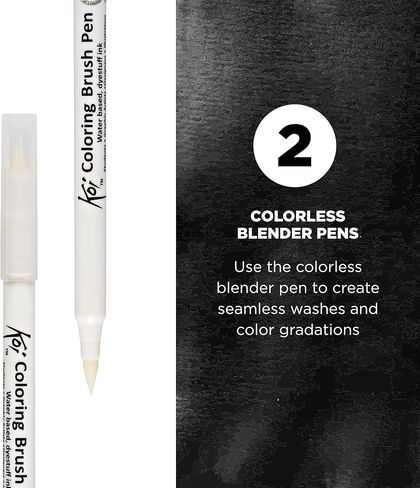 SAKURA Koi Colorless Blender Brush Set - Clear Watercolor Brush Pen - Colorless - 2 Pack in Saudi Arabia
