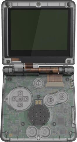 IPS Ready Upgraded eXtremeRate Clear Black Custom Replacement Housing Shell for Gameboy Advance SP GBA SP – Compatible with Both IPS & Standard LCD – Console & Screen NOT Included in Saudi Arabia