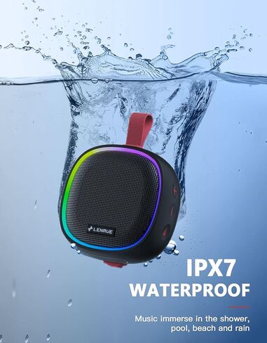 مكبر صوت دش محدث، مكبرات صوت بلوتوث محمولة مقاومة للماء IPX7 مع اقتران استيريو، لاسلكية للدراجة كاياك وحمام السباحة والشاطئ في الهواء الطلق in Kuwait
