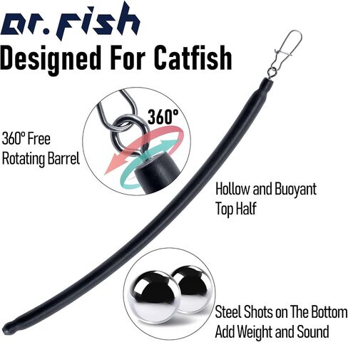 Dr.Fish 6 Pack Dragging Weights for Catfishing Trolling, Drifting Dragging Sinkers Bottom Search Lead Stick Weights Catfish Fishing Trolling Weights 1oz 2oz 3oz 4oz in Saudi Arabia