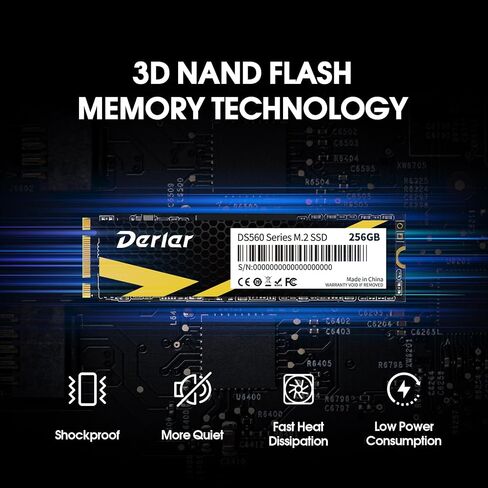 M.2 SATA SSD - 256 جيجا SSD 3D NAND SATA III 6 جيجابت/ثانية M.2 2280 NGFF محرك أقراص الحالة الصلبة الداخلي SSD (سرعة القراءة/الكتابة تصل إلى (500/400 ميجابايت/ثانية) متوافق مع أجهزة الكمبيوتر المحمول والكمبيوتر المكتبي in Saudi Arabia