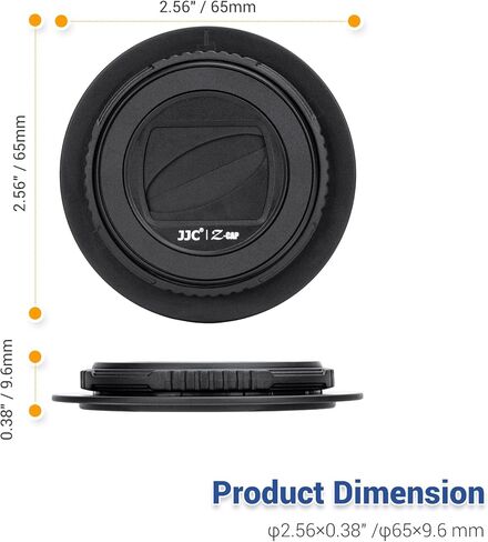 JJC 58mm Metal Filter Adapter for Panasonic Lumix S 26mm F8 Lens (Leica L) Lens, Filter Adapter Ring + Lens Cap Cover kit for Lumix S 26mm F/8 S-R26 Pancake Lens, Compatible with 58mm Filter Lens Cap in Kuwait
