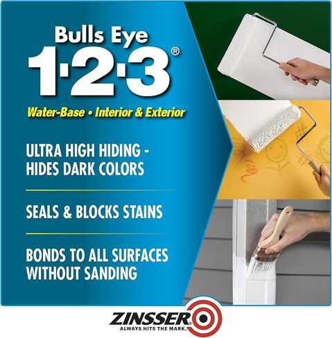 Zinsser 290971 Bulls Eye 1-2-3 All Surface Spray Primer, 13 oz, Gray in Kuwait