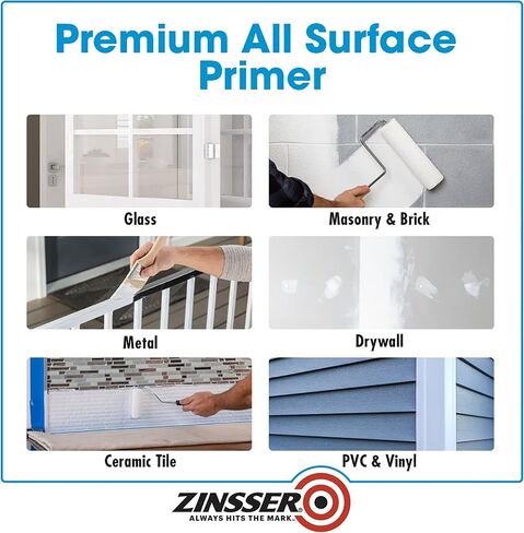 Zinsser 290971 Bulls Eye 1-2-3 All Surface Spray Primer, 13 oz, Gray in Kuwait