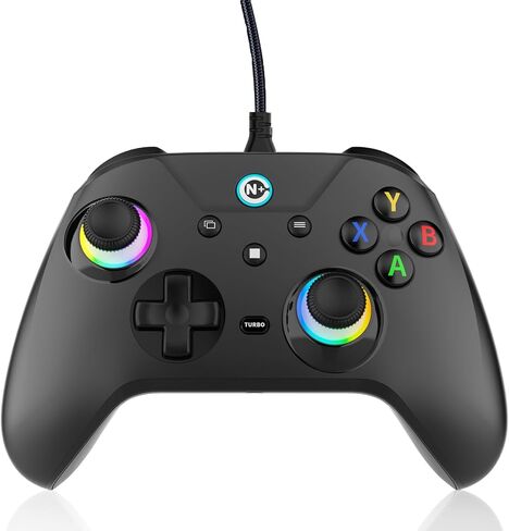 FAHJYXOM Wired PC Game Controller，Enhanced Wired 7.6ft Controller with Hall Trigger/RGB Illumination/High Speed Chip - No Drift - 500HZ Feedback/For Windows 11/10/7/PC, Steam (Gray) in Saudi Arabia
