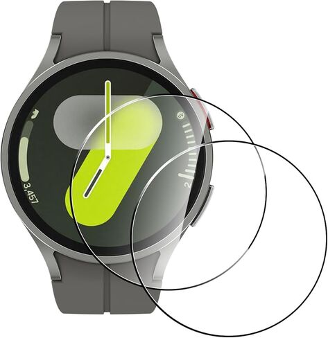 عبوتان من الزجاج المقسى لساعة Samsung Galaxy Watch 7 40 مم/ساعة 6 40 مم/واتش FE 40 مم واقي شاشة، صلابة 9H، مقاومة فائقة، مضادة لبصمات الأصابع، لا فقاعات، HD-شفاف، فيلم ساعة تغطية كاملة لساعة Galaxy Watch 7 40 مم in Kuwait