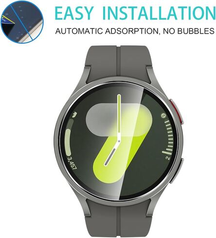 عبوتان من الزجاج المقسى لساعة Samsung Galaxy Watch 7 40 مم/ساعة 6 40 مم/واتش FE 40 مم واقي شاشة، صلابة 9H، مقاومة فائقة، مضادة لبصمات الأصابع، لا فقاعات، HD-شفاف، فيلم ساعة تغطية كاملة لساعة Galaxy Watch 7 40 مم in Kuwait