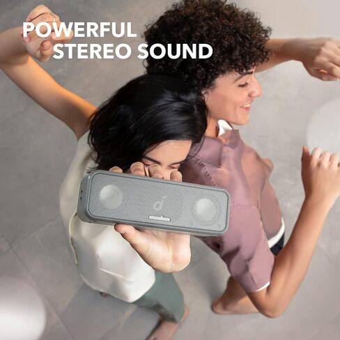 مكبر صوت بلوتوث Soundcore 3 مع صوت ستيريو، ومشغلات غشاء من التيتانيوم النقي، وتقنية PartyCast، وBassUp، ووقت تشغيل 24 ساعة، وIPX7 مقاوم للماء، وتطبيق لمعادل الصوت المخصص، للاستخدام في المنزل وفي الهواء الطلق والشاطئ (متجدد) in Saudi Arabia