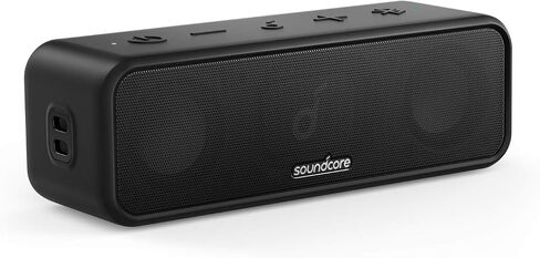 مكبر صوت بلوتوث Soundcore 3 مع صوت ستيريو، ومشغلات غشاء من التيتانيوم النقي، وتقنية PartyCast، وBassUp، ووقت تشغيل 24 ساعة، وIPX7 مقاوم للماء، وتطبيق لمعادل الصوت المخصص، للاستخدام في المنزل وفي الهواء الطلق والشاطئ (متجدد) in Saudi Arabia