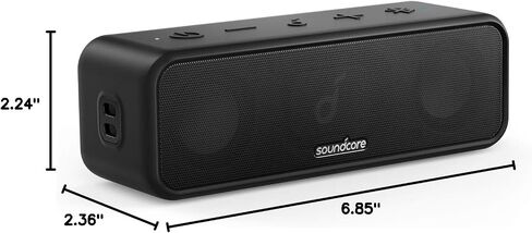 مكبر صوت بلوتوث Soundcore 3 مع صوت ستيريو، ومشغلات غشاء من التيتانيوم النقي، وتقنية PartyCast، وBassUp، ووقت تشغيل 24 ساعة، وIPX7 مقاوم للماء، وتطبيق لمعادل الصوت المخصص، للاستخدام في المنزل وفي الهواء الطلق والشاطئ (متجدد) in Saudi Arabia