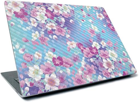 MightySkins Carbon Fiber Skin for Microsoft Surface Laptop 3 13.5" (2019) - Vintage Floral,Textured Carbon Fiber Finish,Easy to Apply, Remove, and Change Styles, in Saudi Arabia