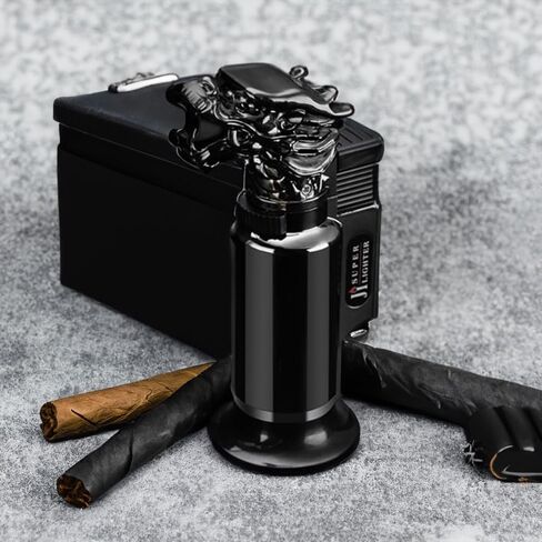 Bright Fire Dragon Lighter, Windproof Jet Flame Butane Refillable, Multipurpose, Culinary, Vintage, Kitchen Cooking Torches, Mini Torch, Gifts for Men Unique, BBQ (Butane is Not Included) in Saudi Arabia
