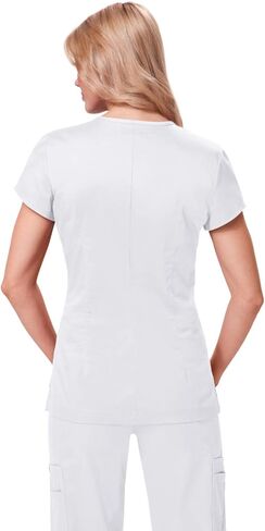 توب حريمي من KOI مطبوع عليه عبارة "Elastic 204 Mackenzie Scrub Top in Saudi Arabia