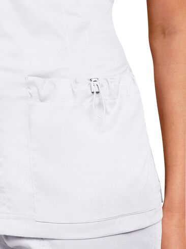 توب حريمي من KOI مطبوع عليه عبارة "Elastic 204 Mackenzie Scrub Top in Saudi Arabia