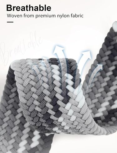 JR.DM 20mm Braided Sport Loop Band Compatible with Samsung Galaxy Watch 7 6 4 5 FE 40mm 44mm/Watch 6 4 Classic 47mm 43mm 42mm 46mm/Watch 5 Pro 45mm, 20mm Elastic Stretchy Nylon Strap Men Women in Saudi Arabia