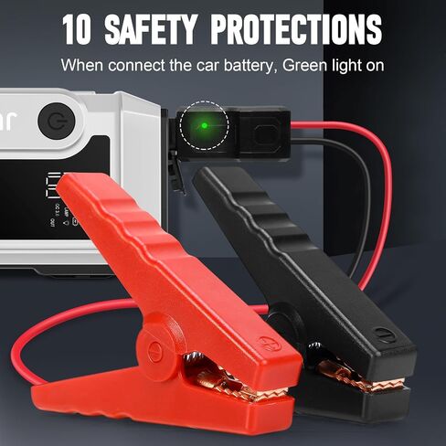 Car Battery Jump Starter, 3000A Peak Jump Starter Up to 6.0L Gas & 3.0L Diesel Engines,12V Portable Lithium Jump Box, Auto Booster Battery Charger Power Bank, LED Light, LCD Screen in Saudi Arabia