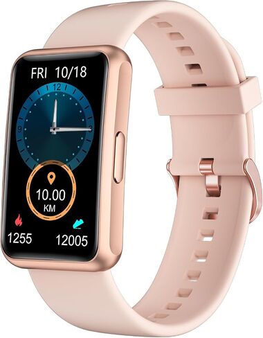 HUAKUA Fitness Tracker No Bluetooth No APP No Phone Needed, Fitness Watch for Men Women Parents IP68 Waterproof with Full Touch Screen Steps Calories Counter Sleep Tracker Alarm Clocks (Black) in Saudi Arabia
