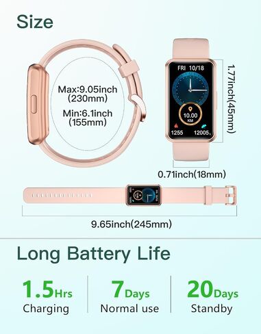 HUAKUA Fitness Tracker No Bluetooth No APP No Phone Needed, Fitness Watch for Men Women Parents IP68 Waterproof with Full Touch Screen Steps Calories Counter Sleep Tracker Alarm Clocks (Black) in Saudi Arabia