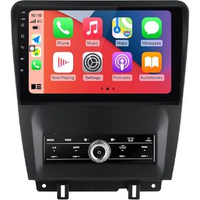 Android 13 Car Stereo Radio for Ford Mustang Upgrade 2010 2011 2012 2013 2014,10 inch IPS Touch Screen 8 Core 4G+32G, Built-in Wireless Carplay/Android Auto/DSP/4G/WiFi/Bluetooth/AM/FM Head Unit