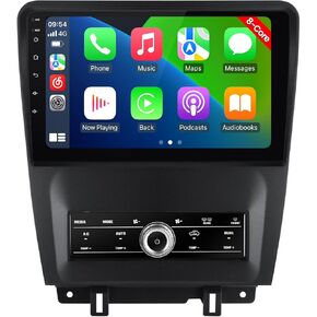 راديو ستيريو للسيارة Android 13 لسيارة Ford Mustang Upgrade 2010 2011 2012 2013 2014، شاشة لمس IPS مقاس 10 بوصات 8 Core 4G+32G، وحدة تشغيل لاسلكية مدمجة/Android Auto/DSP/4G/WiFi/Bluetooth/AM/FM