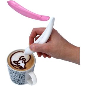 TuTuYa Latte Pen, Electric Coffee Pen Spice Pen for Latte & Food DIY, Works with Cinnamon/Salt/White sugar/Fine Coffee Grinds,Powered by Battery (Purple)
