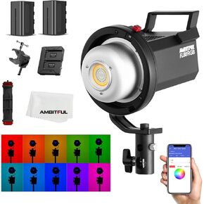 AMBITFUL FL80 RGB LED Video Light 80W Full Color Outdoor Photography Daylight Illumination Adjust Brightness Bowens Mount Support APP
