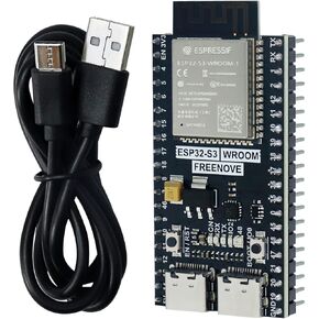 Freenove ESP32-S3-WROOM Board Lite (2 Pack) (Compatible with Arduino IDE), Xtensa Dual-core 32-bit 240 MHz Microcontroller, Onboard Wireless, Python C Code, Example Projects Tutorial
