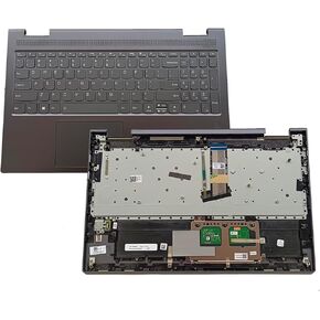 Replacement for Lenovo ideapad Yoga 7-15ITL5 82BJ Laptop Upper Top Cover Case Palmrest Backlit Keyboard Touchpad Assembly Part 5CB1A22487 Gray