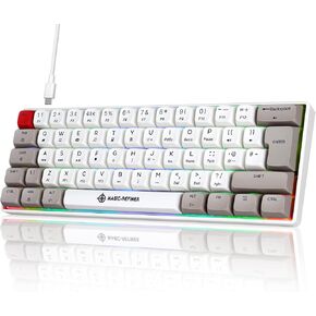 LexonElec 60% Mechanical Gaming Keyboard, Blue Switches, RGB Backlit Compact Mechanical Keyboard, PBT Dye-Sub XDA Keycaps, 62-Key Anti-Ghosting Mini Keyboard, for Win/Mac/PS4/PC