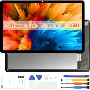 Screen Replacement for Lenovo Tab M10 Plus 3rd Gen TB125FU TB128FU LCD Display Digitizer Touch Screen Assembly with Repair Kit (Black,10.61 inch)