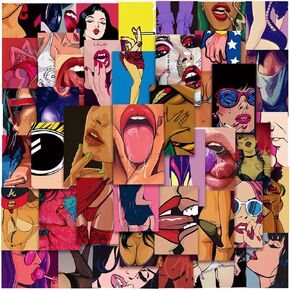 Sexy Girl Stickers for Teens Adults, Anime Sexy Body Stickers for Water Bottle, Cool Adults Stickers Pack, Waterproof Vinyl Stickers for Laptop Skateboard Journaling Scrapbooking