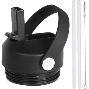 SYACOT Straw lid for Yeti Rambler Water Bottle 18 26 36 64 oz, Replacement Cap Straw Cap for RTIC 18oz 26oz 36oz, Lid with Straw and Brush and Flexible Handle ﻿