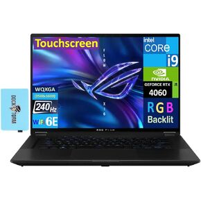 ASUS ROG Flow X16 2-in-1 Laptop 16.0" Touchscreen WQXGA Display (Intel i9-13900H, 64GB DDR5, 2TB PCIe SSD, RGB KB, Thunderbolt 4, WiFi 6E, Webcam, Bluetooth 5.3, Win 11 Home) w/DKZ USB Port Expander