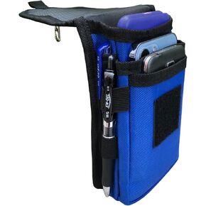 Dual Phone Case for Two Phones, Maezar Belt Clip Pouch Holder for Men, Tactical Cell Phone Holster with Belt Loop, Multi Tool Phone Case, Waist Pocket for Working, Outdoor Living or Hiking-Blue