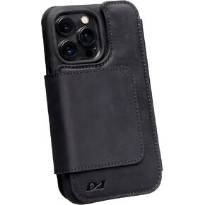 Classic V5 Leather Wallet Case with Detachable Magnetic Phone Case Compatible with iPhone 15 Pro Max | Compatible with MagSafe and All Wireless Charging Accessories (Brown, 15 Pro Max)