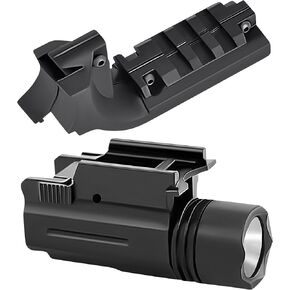 GOTICAL Beretta M9 Mount Picatinny Rail Mount for Hunting Shooting | Beretta M9 Mount Rail Adapter Strong Grips Durable Items (Rail Mount & Flashlight)