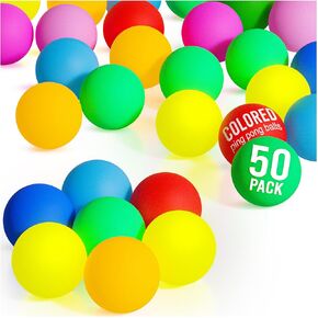 62 Pack Ping Pong Balls Plastic Table Tennis Ball Ideal for Beginner Craft Party School Activities Family Games, Pets Cat Dog - Not Suitable for Pro Players