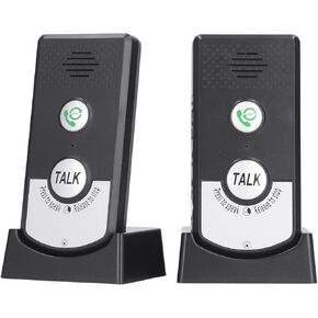 2 Way Intercom Voice Doorbell System Adjustable Volume Portable Intercomunicador Doorbell System Door Suitable for Home Security Hospital Classroom (White)
