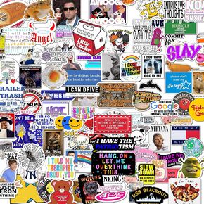 100pcs Viral Funny Stickers Teens/Adults, Laptop, Water Bottle, Hard Hat, Gift for Him, for Her, 2025 Updated Jokes