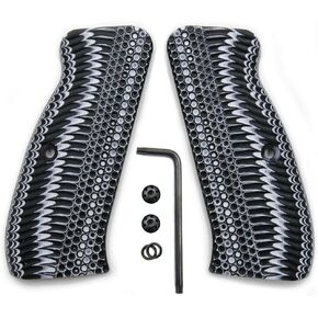 Cool Hand G10 Grips for CZ 75 Full Size, CZ 75 SP-01 Tactical, CZ 75B BD, Shadow 2, Balck Gun Grips Screws Included, Mild Aggressive OPS Texture