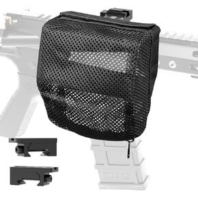 Feyachi Brass Catcher, Heat Resistant Nylon Mesh Cartridge Collector with Quick-Release Picatinny Mount and Zippered Bottom for Convenient Brass Collection at The Range