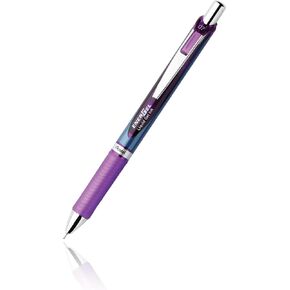 Pentel EnerGel RTX Roller Ball Retractable Gel Pen, Needle Tip, Violet Ink, Medium Point, EA - PENBLN77V