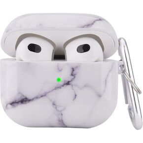 OLEBAND Case Fit for Airpod 3rd Generation Case(2021) with Pattern,Hard Cover,Anti-Slip Case,Compatible for Apple Air pod Case Pro 3rd Gen,for Women and Girls,Watercolor Marble