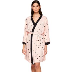bebe Womens Pajamas 3-Piece Set, Tank Top, Pajama Shorts, and Short Robe Sleepwear Travel Set, Pajama Set Gifts for Women