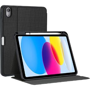 ProCase for iPad 10th Generation 10.9 Inch 2022 Case, Multi-Angle Viewing Protective Folio Cover Clear Back with Pencil Holder, Auto Sleep/Wake -Pink