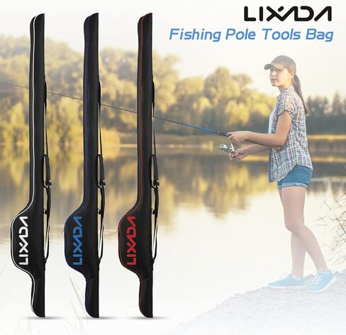 Portable Fishing Rod Case, 63'' Fishing Pole Bag Portable Fishing Rod Case Folding Fishing Pole Holder Large Capacity Rod Tackle Organizer Storage Bag Softcase in Saudi Arabia