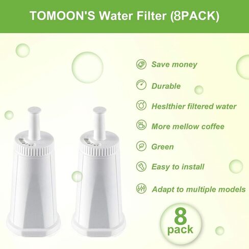 4pcs Water Filter for Breville Espresso Machine -Breville Barista Touch, Oracle Touch, Barista Pro,Claro Swiss Bes880, Bes878, Bes870, Bes876, Bes920xl-Compare to #BES008WHT0NUC1 by TOMOON in Saudi Arabia