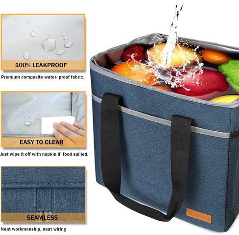 Collapsible Soft Cooler Bag,50 Cans Insulated Lunch Bag,Beach Cooler, Ice Chest,Large Leakproof Camping Cooler,Portable Travel Cooler for Grocery Shopping Picnics Work Meals in Saudi Arabia