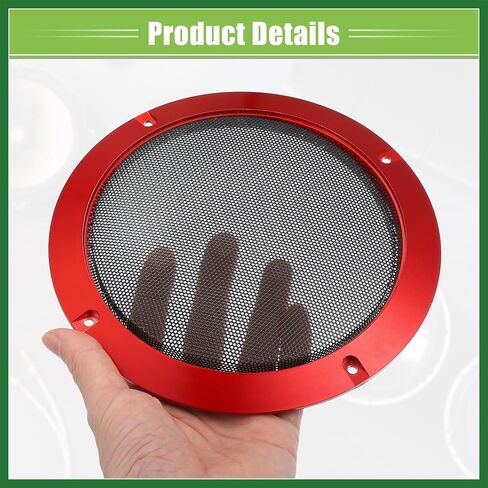 Motoforti Universal 6.5" Car Speaker Grills Cover Mesh Round 6.5 Inch Audio Speaker Subwoofer Guard Protector Case with Mounting Screws Iron Red - Pack of 4 Long-lasting in Saudi Arabia